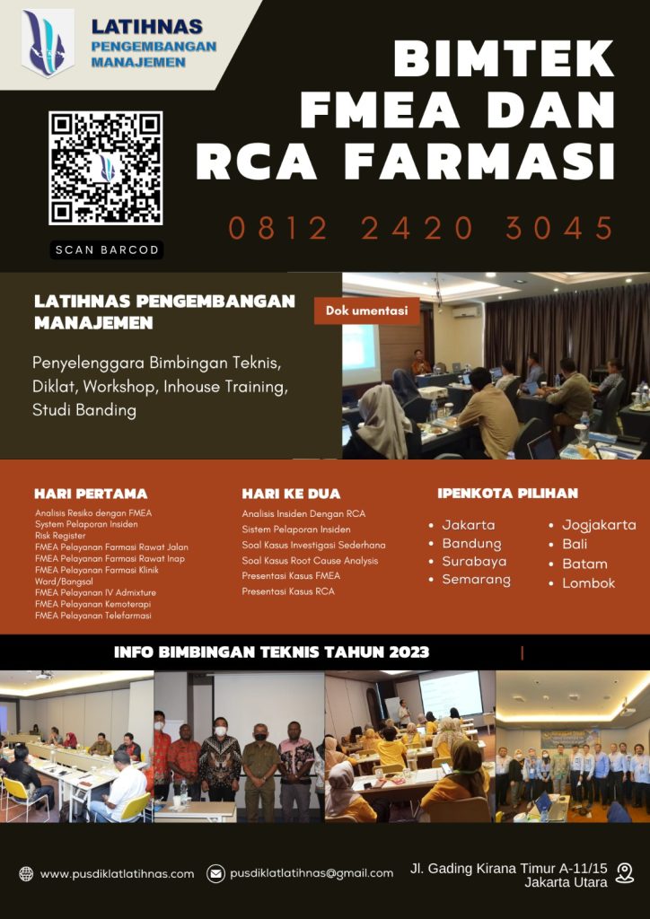 BIMTEK FMEA DAN RCA FARMASI RUMAH SAKIT 2023/2024